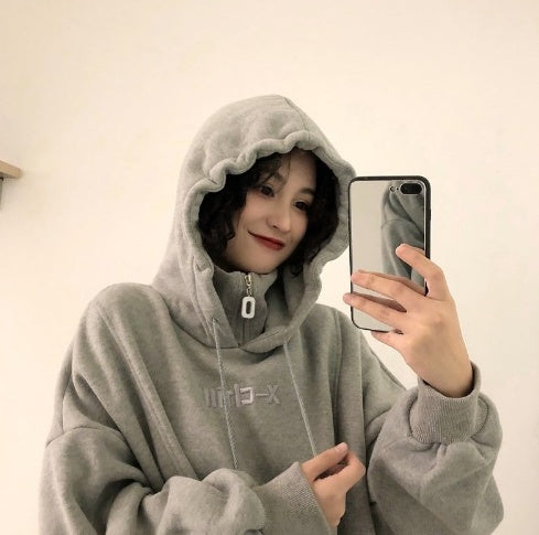 Oversized Cozy Womens Hoodie - Mid Length Fleece Winter 3D Changing Face Moving Picture Frame - Tophatter Daily Deals