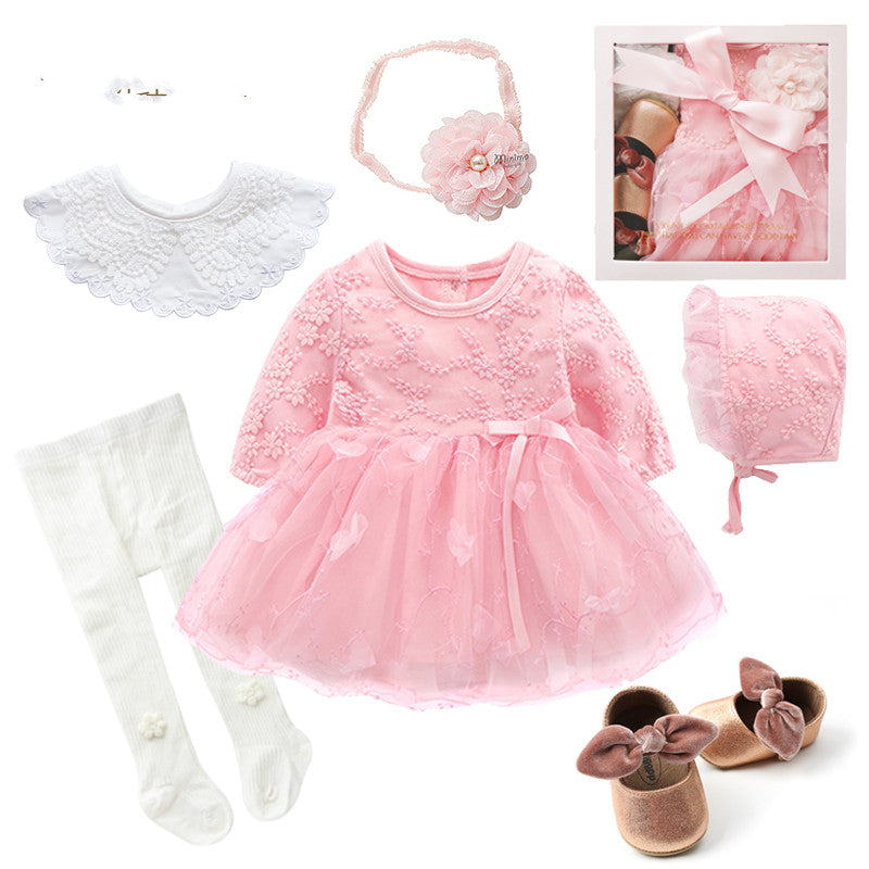 Baby Products Set Newborn Gift Box Full Moon Gift Pink b 0 - Tophatter Daily Deals