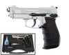 Blow Class Chrome Finish 9MM Blank Firing Replica Gun Collectible Weapons - Tophatter Daily Deals