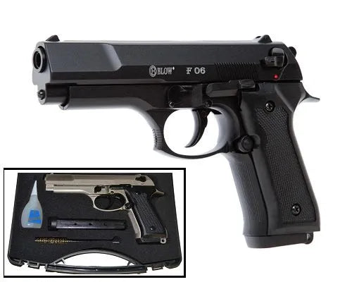 Blow F06 9MM Blank Firing Replica Gun Black Finish - Tophatter Daily Deals