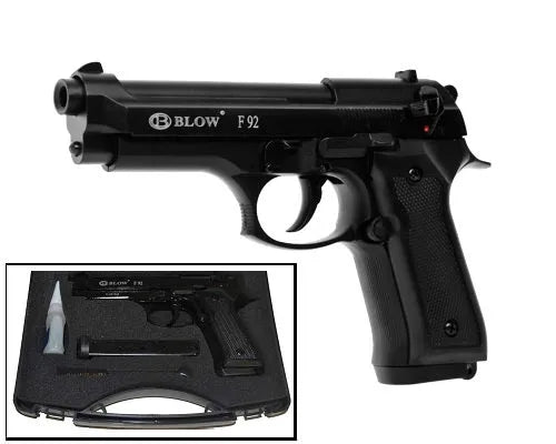 Blow V92F 9MM Blank Firing Replica Gun Black Finish - Tophatter Daily Deals