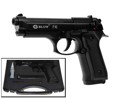 Blow V92F 9MM Blank Firing Replica Gun Black Finish - Tophatter's Guns'N'Weapons Store Collectible Weapons - Tophatter Daily Deals