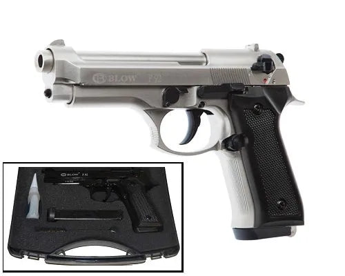 Blow V92F 9MM Blank Firing Replica Gun Satin Finish - Tophatter Daily Deals