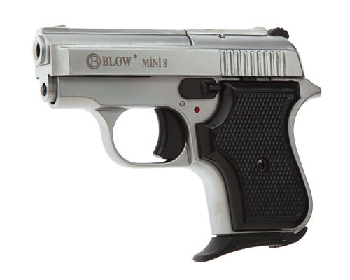 Replica Mini 8 V950 JF 8MM Blank Firing Pistol Chrome Finish - Tophatter's Inc. Weapons Store Online Collectible Weapons - Tophatter Daily Deals