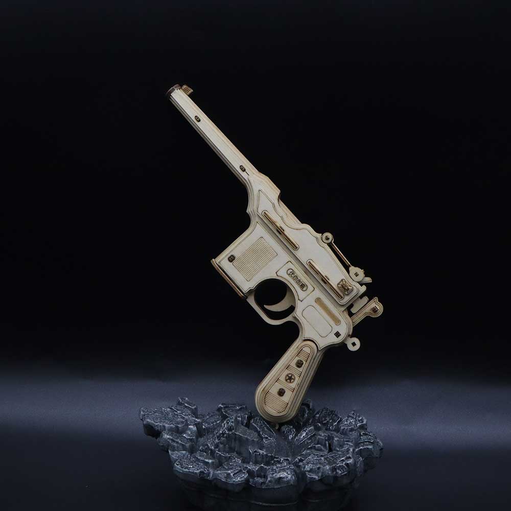 Mauser Military Pistol Wooden Model Pistol 3D Puzzle - Tophatter Daily Deals