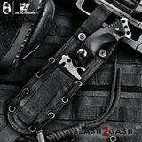HX OUTDOORS Tactical Knife 440C Blade K10 w/ Sheath Plated Titanium Knife-Fixed - Tophatter Daily Deals