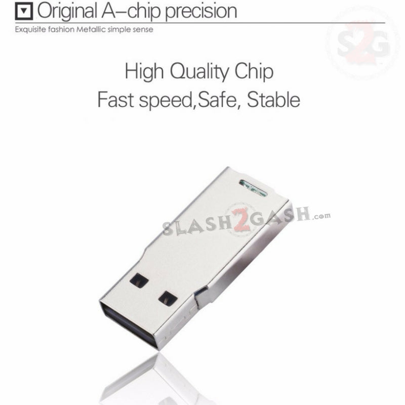 Mini Metal Rotary USB Flash Drive 2.0 Key Chain Memory Stick 16/32/64gb USB Flash Drive - Tophatter Daily Deals
