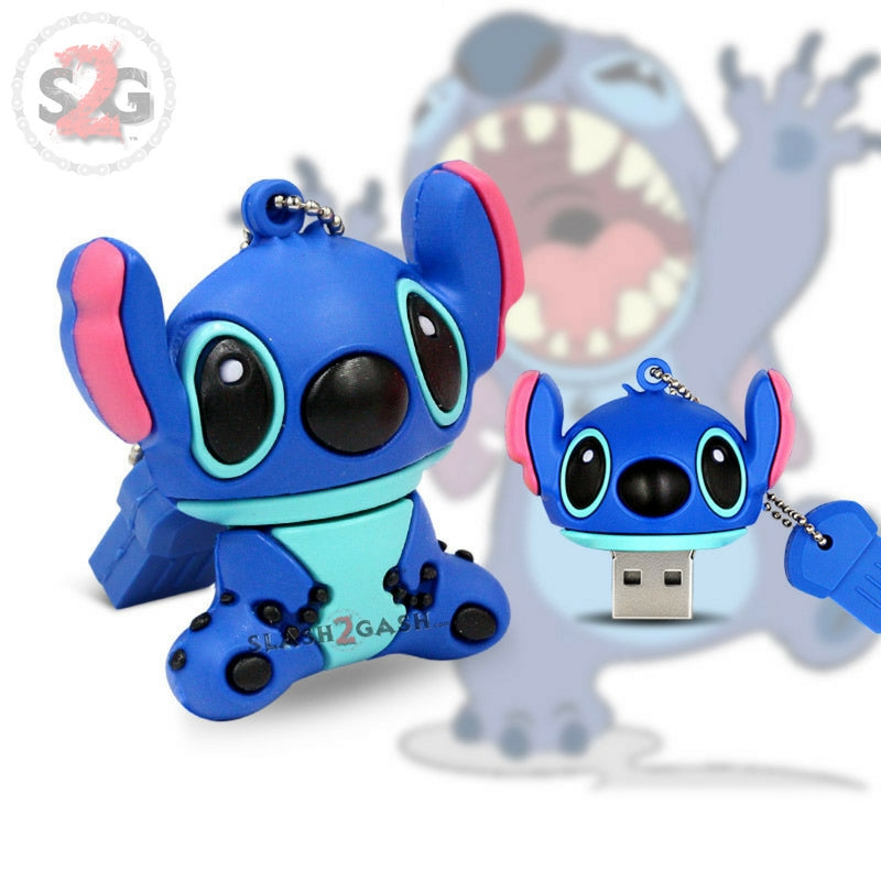 Cute Cartoon Stitch USB Flash Drive 2.0 Rubber Memory Stick 16gb USB Flash Drive - Tophatter Daily Deals