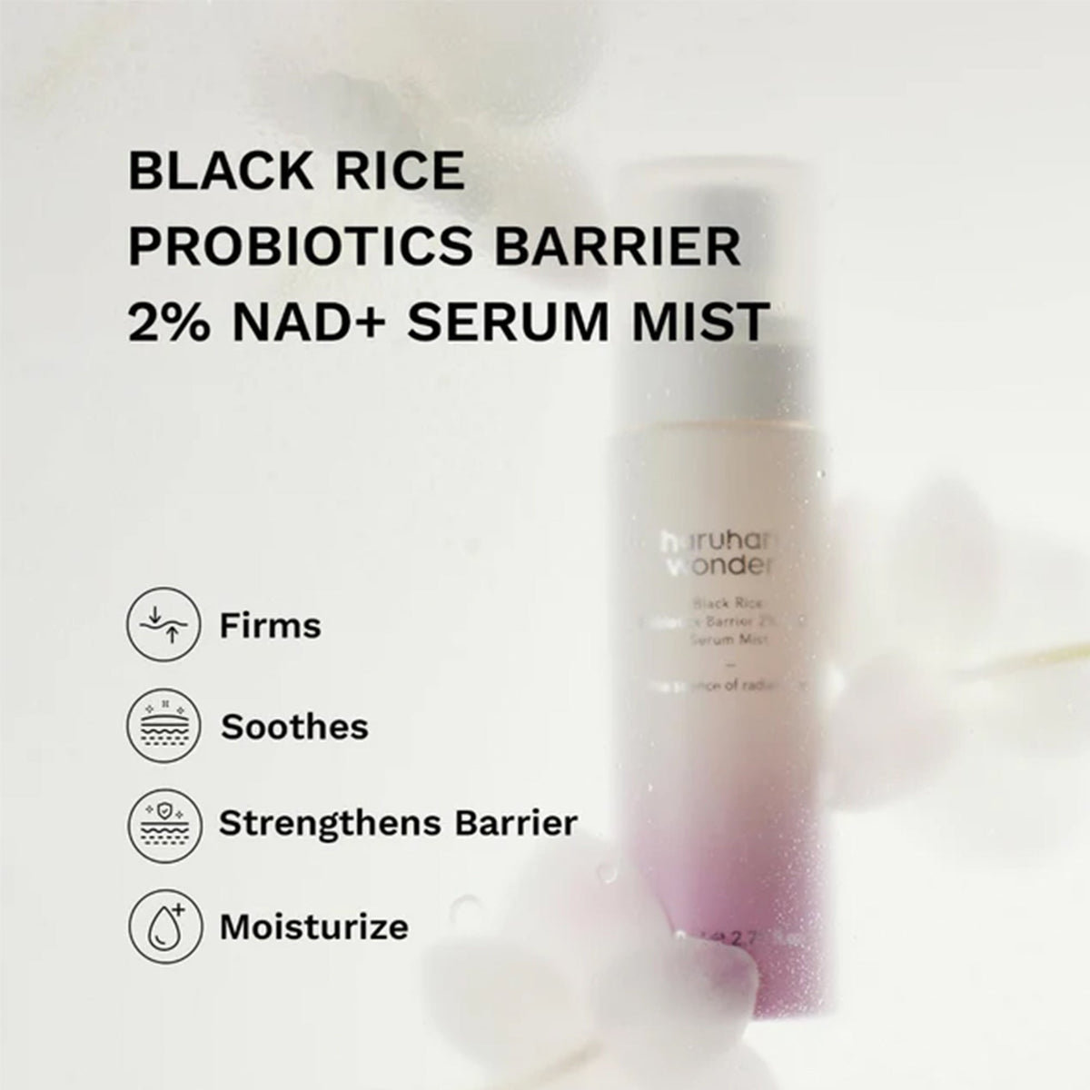 HaruHaru Wonder Black Rice Probiotic Barrier 2% NAD + Serum Mist 80ml Spray - Tophatter Daily Deals