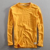 Lightweight Men's Pullover - Crew Neck, Slub Cotton, Casual Yellow - Tophatter Daily Deals