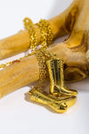 Cowboy Boot Pendant Stainless Steel Necklace Necklaces - Tophatter Daily Deals