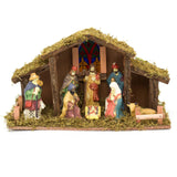 Light Up LED Freestanding Christmas Nativity Set Scene Crib Stable With Figures Nativity Set - Tophatter Daily Deals