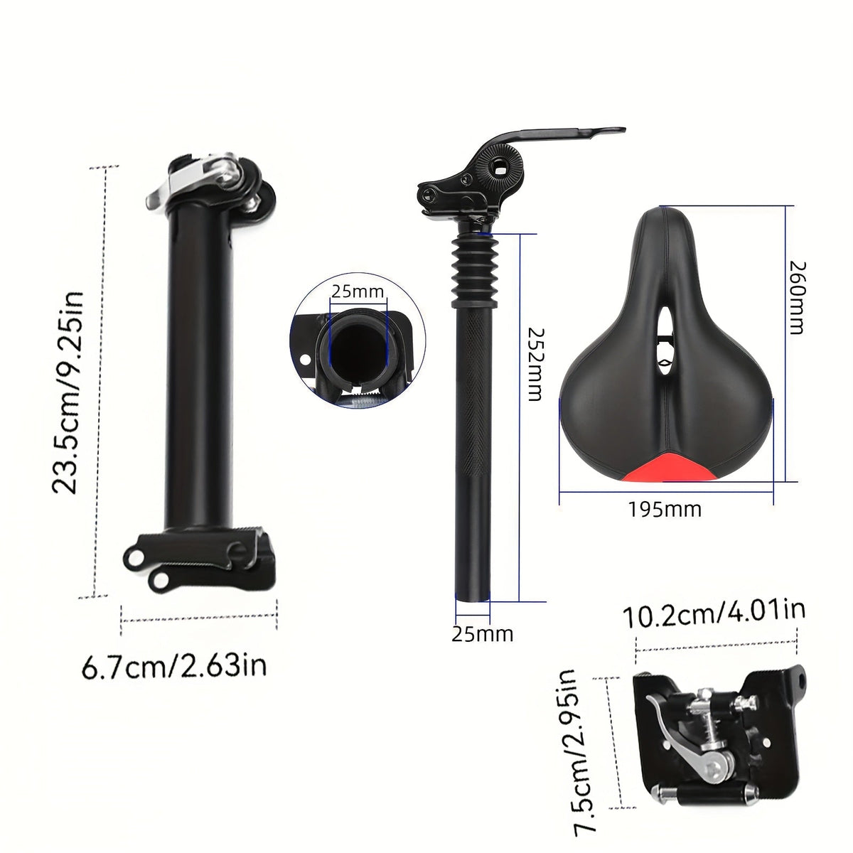 Electric Scooter Seat Folding Saddle for Kugoo M4/M4 Pro Vehicles & Parts - Tophatter Daily Deals