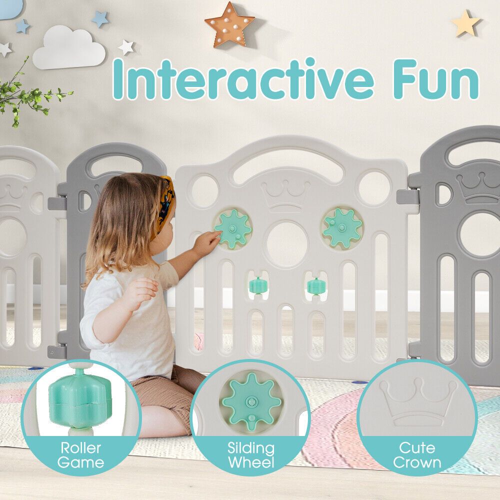 Kids Playpen 18-Panel Baby Safety Gate Fence Baby & Kids > Baby & Kid's Toys > Outdoor Play Equipment - Tophatter Daily Deals