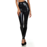Beautiful Wind Ladies Leggings Nine-point Plus Size Shiny black 0 - Tophatter Daily Deals