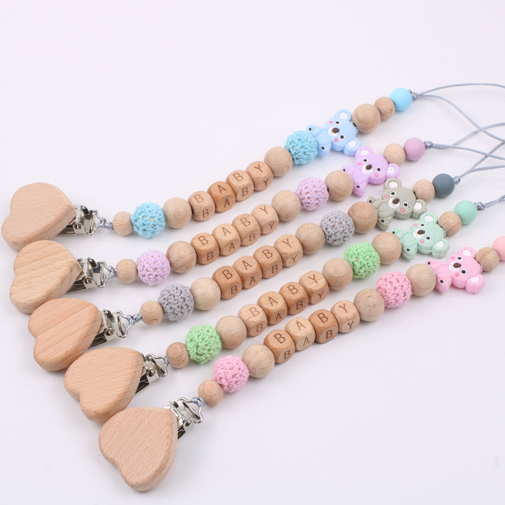 Baby Products Soothing Beech Wood Mouth Chain Clip 7 - Tophatter Daily Deals