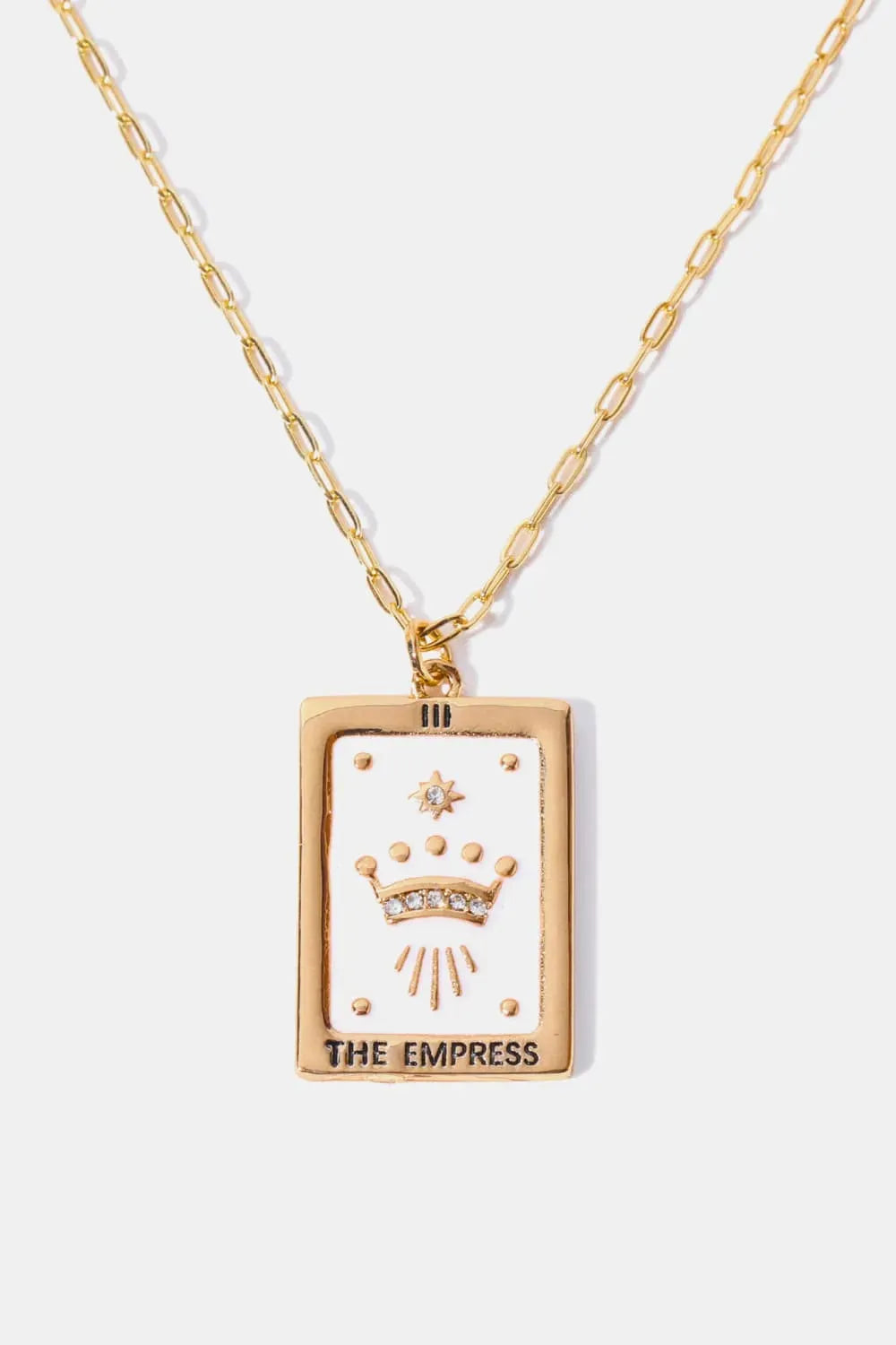 Tarot Card Pendant Copper Necklace White One Size Necklaces - Tophatter Daily Deals