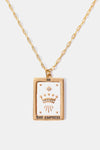 Tarot Card Pendant Copper Necklace White One Size Necklaces - Tophatter Daily Deals