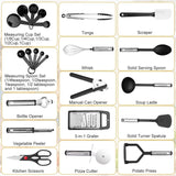 23-Piece Set: Kitchen Utensil Set Stainless Steel Nylon Kitchen Tools & Gadgets - Tophatter Daily Deals