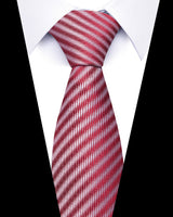 Men's Neckties - Formal Classic Patterned Tie (50 Style Options) Crimson Wave Stripe Belts & Ties - Tophatter Daily Deals