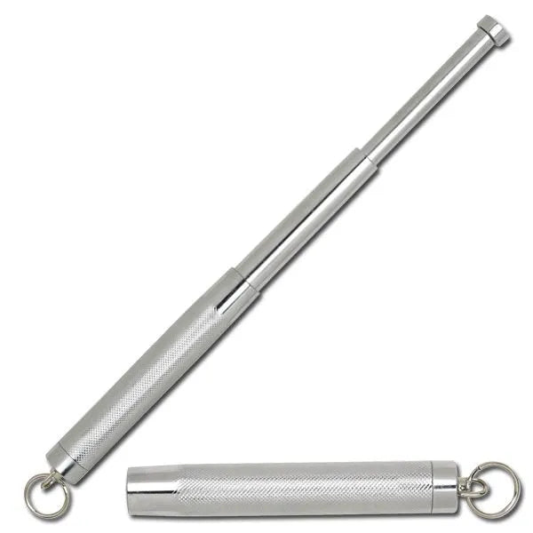 Self Defense Keychain Mini Baton Silver Finish - Tophatter Daily Deals