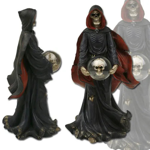 6.5 Inch Height, 3.2 Inch Wide. Grim reaper holding crystal - Tophatter Daily Deals
