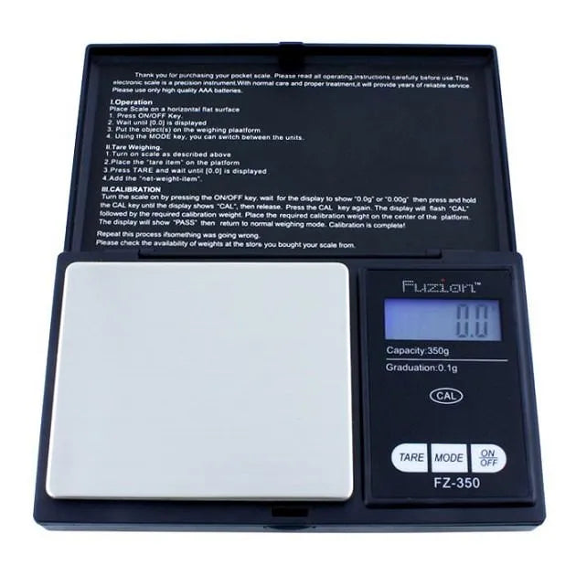 Fuzion Professional Digital Pocket Scale 350g x 0.1g - Black - Tophatter Daily Deals