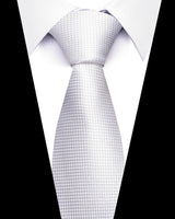 Men's Neckties - Formal Classic Patterned Tie (50 Style Options) Platinum Grid Classic Belts & Ties - Tophatter Daily Deals