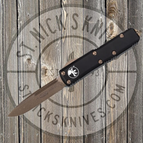 Microtech - 231-13AP UTX-85 S/E - Black Handle - Bronze Apocalyptic Blade Knives - Tophatter Daily Deals