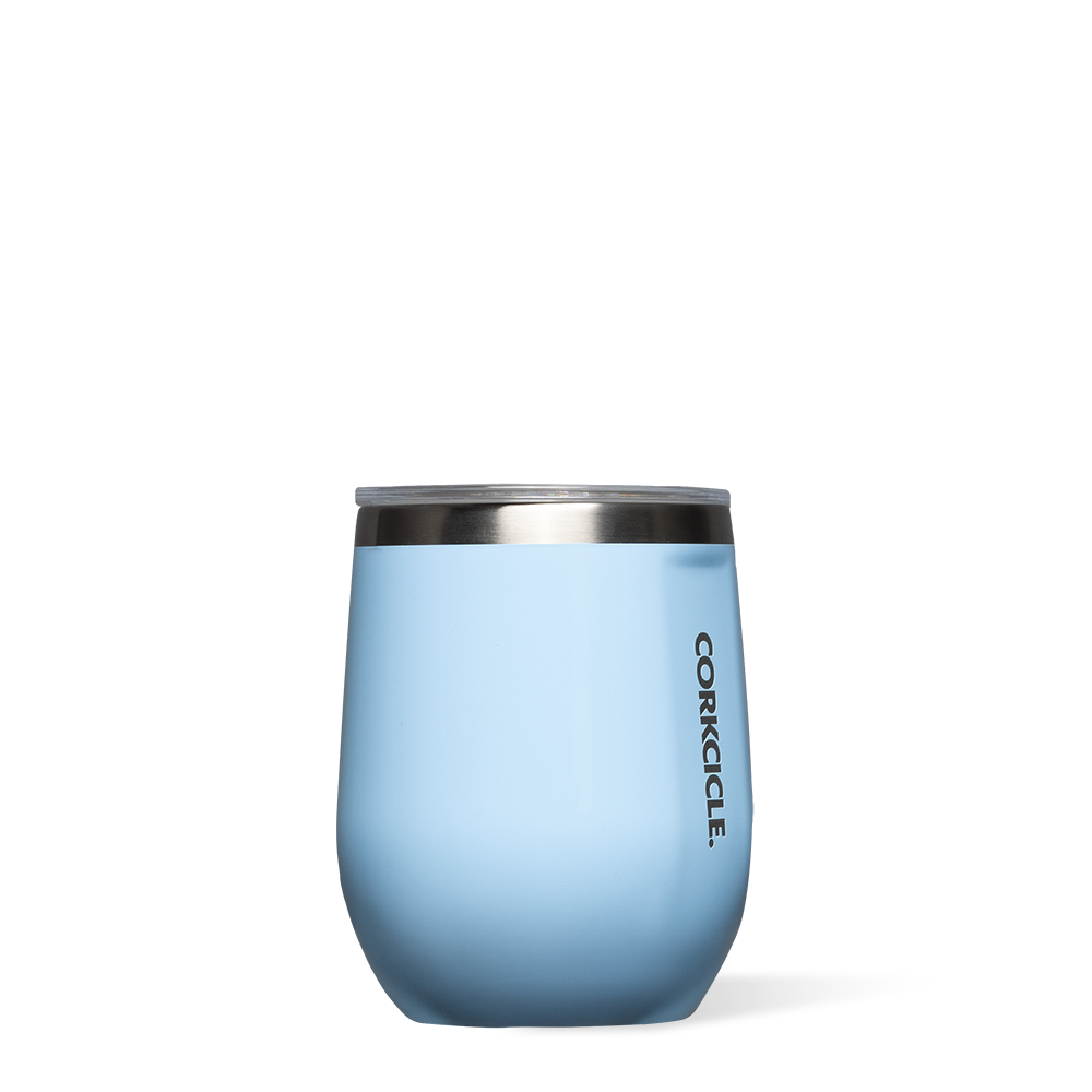 Classic Stemless Wine Cup by CORKCICLE. Baby Baby Blue 12oz Stemless - Tophatter Daily Deals