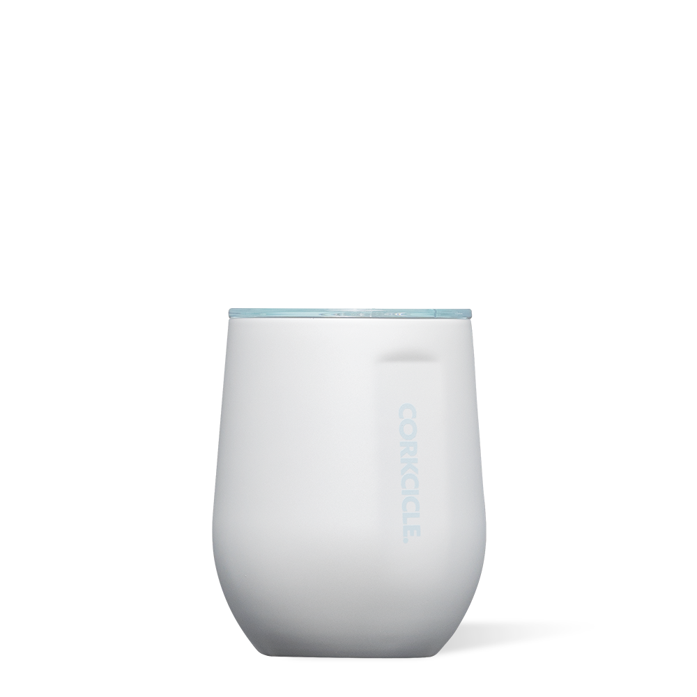 Pure Taste Stemless by CORKCICLE. Ceramic White Powder Blue 12oz Stemless - Tophatter Daily Deals