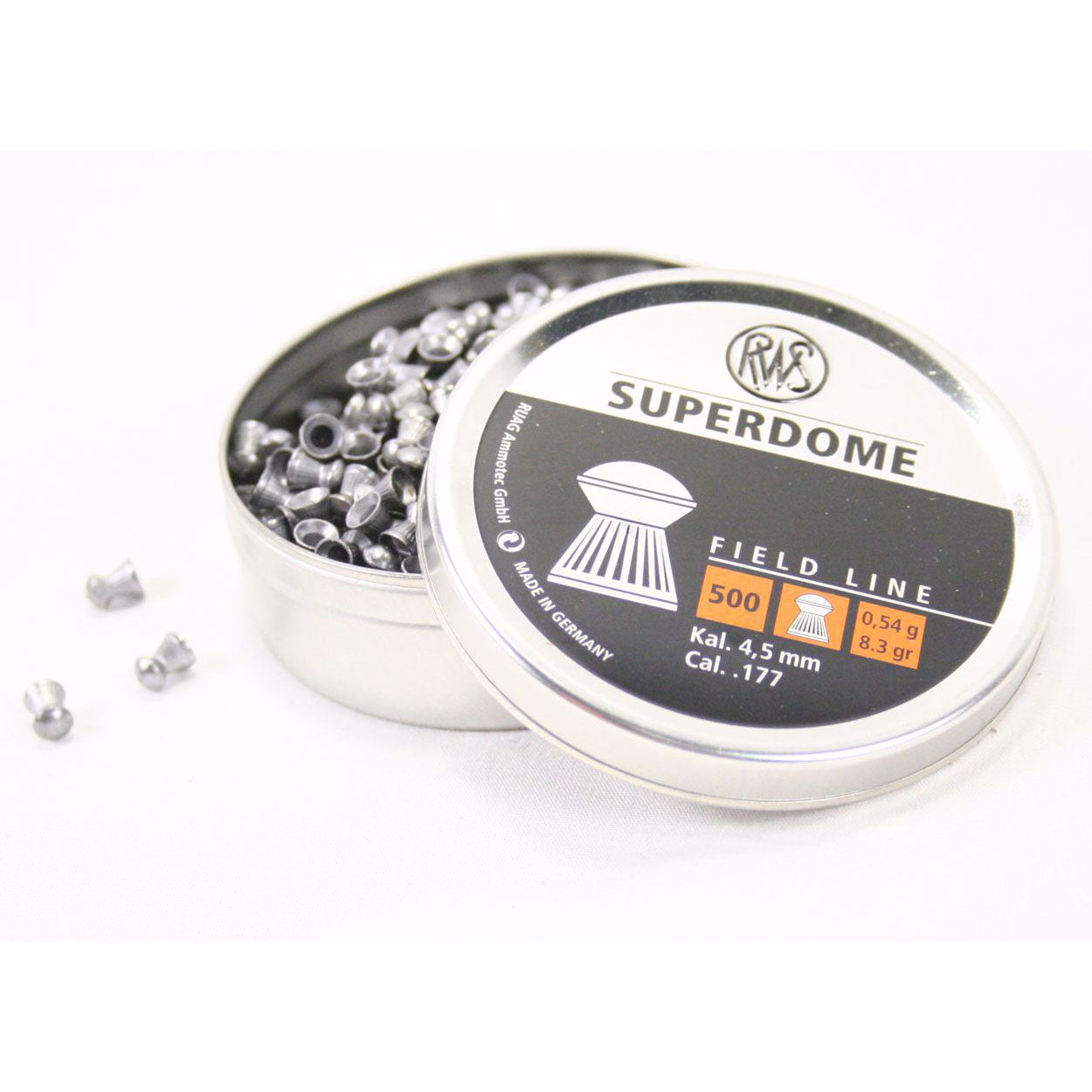 RWS Superdome Field Line Pellet Gun Pellets .177 Caliber, 8.3 Grains, 500 Count - Tophatter's Guns'N'Weapons Store Collectible Weapons - Tophatter Daily Deals