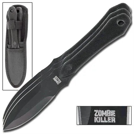 Zombie Killer 3 Piece Throwing Knives Cutthroat - Tophatter Daily Deals