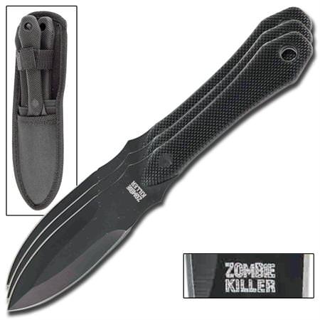 Zombie Killer 3 Piece Throwing Knives Cutthroat - TOPHATTER'S ARMORY DEALS Collectible Weapons - Tophatter Daily Deals