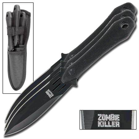 Zombie Killer 3 Piece Throwing Knives - Decimator Collectible Weapons - Tophatter Daily Deals