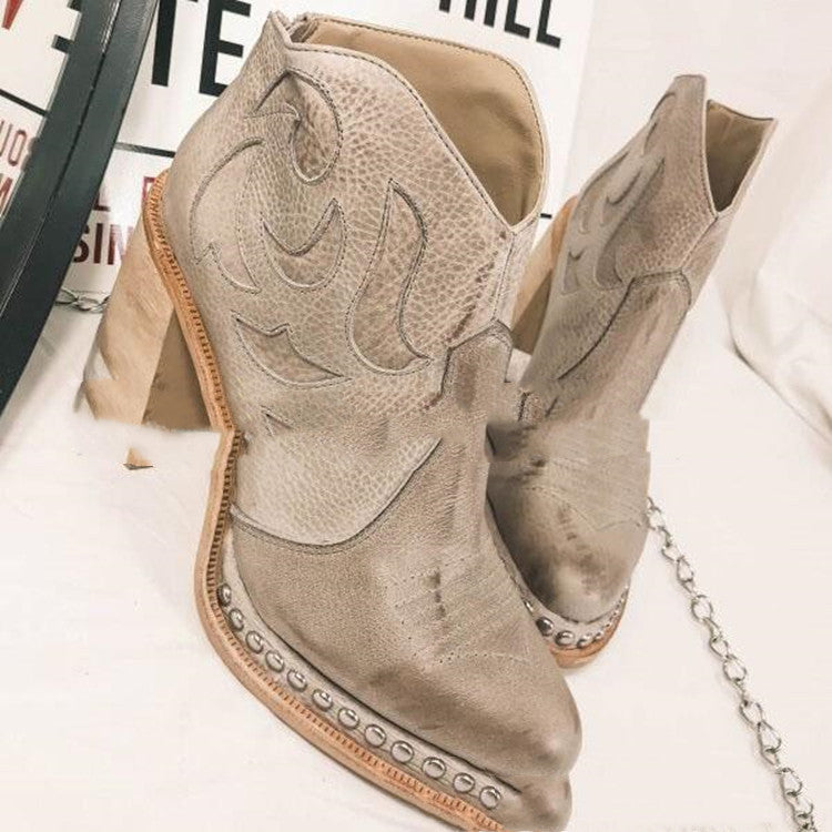 21 Years Autumn And Winter Boots European And American Grey 0 - Tophatter Daily Deals