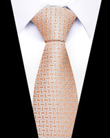 Men's Neckties - Formal Classic Patterned Tie (50 Style Options) Peach Gold Medallion Belts & Ties - Tophatter Daily Deals