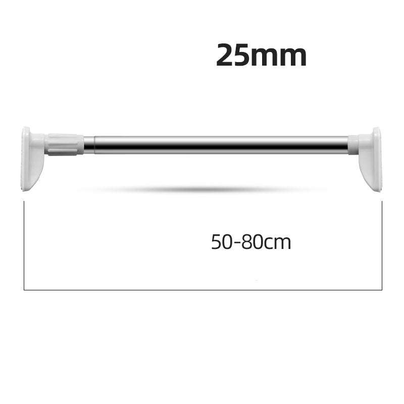 Built-In Spring Stainless Steel Non-Perforated Clothes Rail 25mm 50 80cm 0 - Tophatter Daily Deals