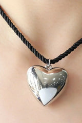Heart Pendant Rope Necklace Necklaces - Tophatter Daily Deals