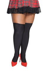 Coquette - 23338 - Stay Up Stockings - Black Lingerie - Tophatter Daily Deals