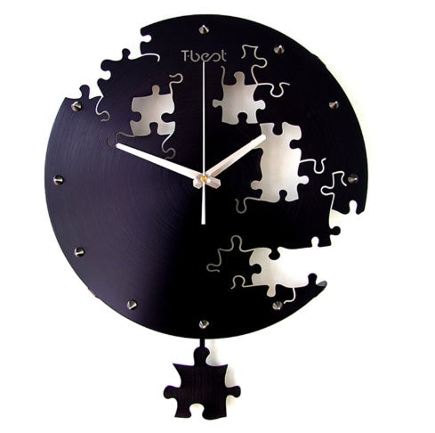 16 Inch Circilar Creative Wall Clock Art Wall Watch Modern Design Living Room And Bedroom Mute Clock Wall Home Decor Wall Clocks Black 0 - Tophatter Daily Deals