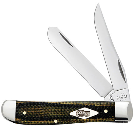 Case Mini Trapper - Smooth Black/Green/Natural Micarta - 23472 - Tophatter Daily Deals
