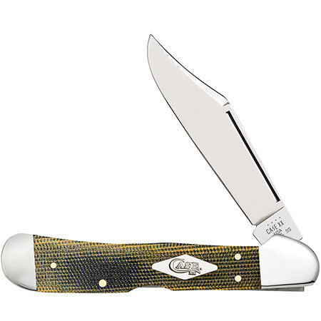 Case Copperlock - Smooth Black/Green/Natural Micarta - 23473 Traditional Knives - Tophatter Daily Deals