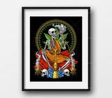 Buddha Skeleton Wall Decoration Hookah Weed Canvas Painting Printing Wall Painting 0 - Tophatter Daily Deals