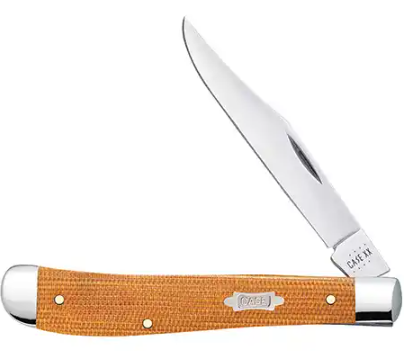 Case Slimline Trapper - Natural Micarta Handle - 23691 Traditional Knives - Tophatter Daily Deals