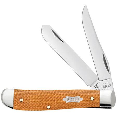 Case Mini Trapper - Natural Canvas Micarta - 23695 Traditional Knives - Tophatter Daily Deals