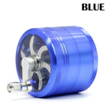 63MM aluminum alloy rocker smoke grinder Blue 0 - Tophatter Daily Deals