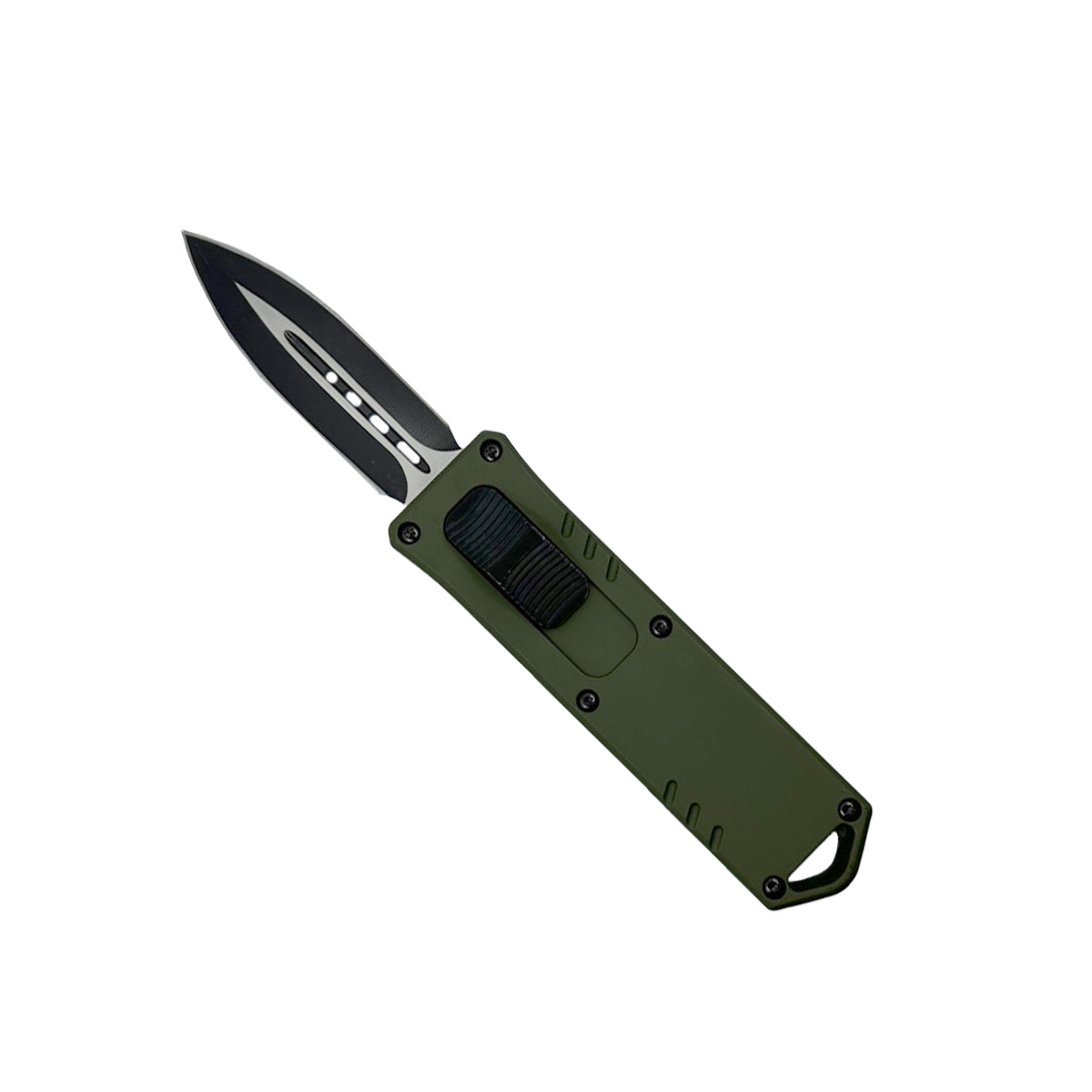 4.5" Dagger Blade OTF Knife w/ Belt Clip Green - Tophatter Daily Deals