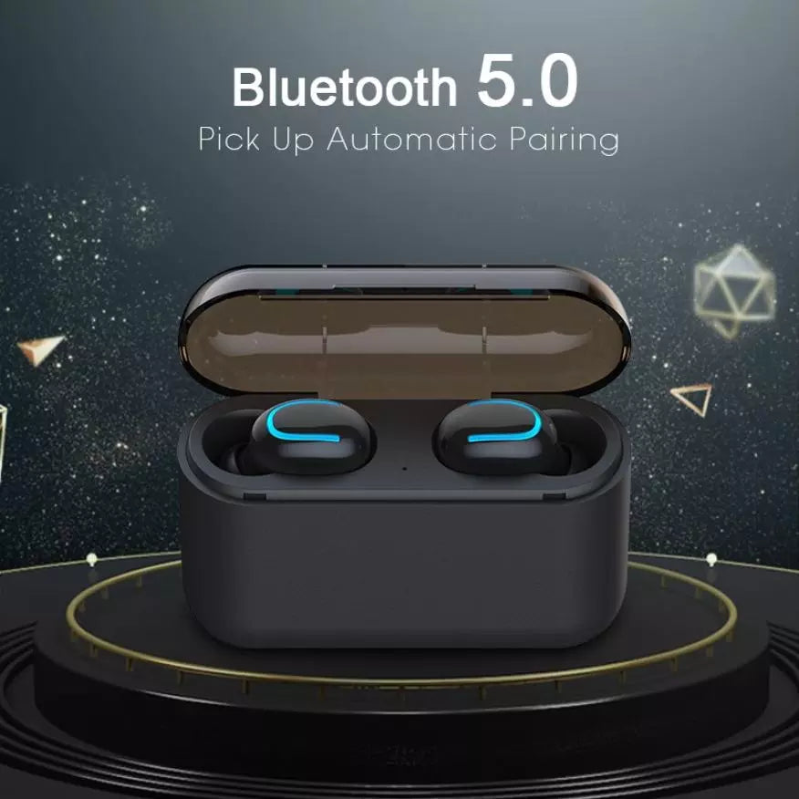 Bluetooth 5.0 Earphones TWS Wireless Headphones Blutooth Earphone Handsfree Headphone 0 - Tophatter Daily Deals