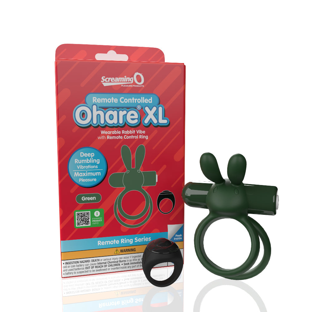 Ohare XL (Green) – Rechargeable Waterproof Remote-Controlled Rabbit Vibrator with Double-Ring Design > Sex Toys > Couples Toys - Tophatter Daily Deals